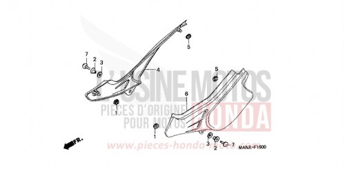 SIDE COVER NX650X de 1999